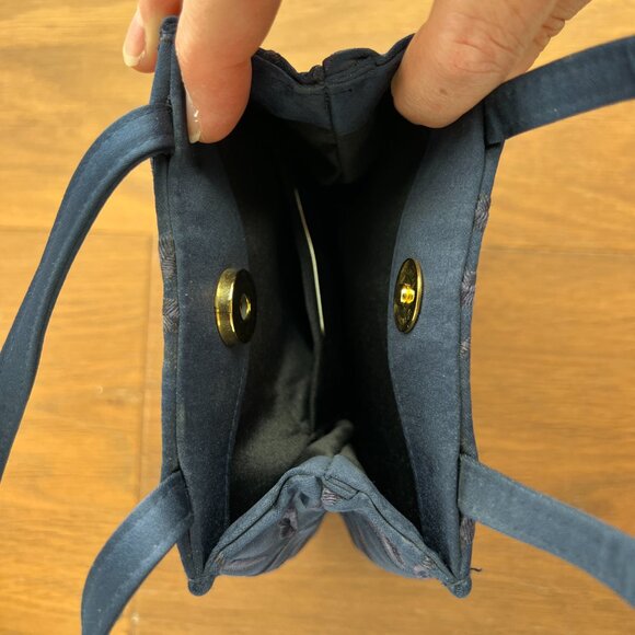 Valerie Stevens Embroidered Blue Mini Purse - Picture 4 of 4